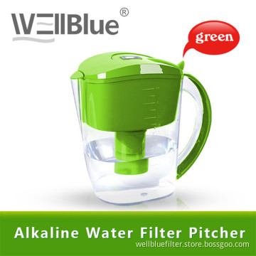 Wellblue Ion-Exchange Resin pH Adjust Water Filter Pitcher with CE, RoHS, FDA